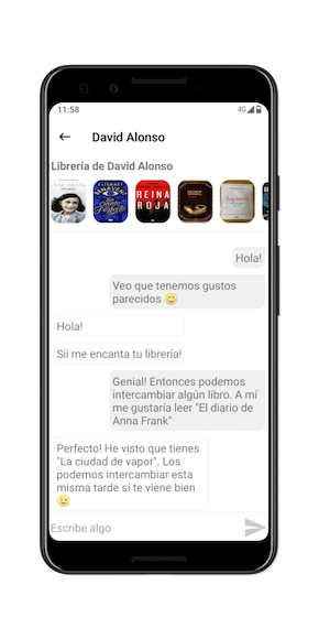 Bimdu app - chat para intercambio de libros gratis